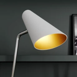 Lucande Wibke Tischleuchte In Weiß -Lucande 9624462 8