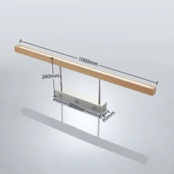 Lucande LED-Holz-Deckenleuchte Tamlin, Buchefarben, 100 Cm -Lucande 9624495 5