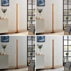 Lucande LED-Holz-Stehleuchte Tamlin, Buchefarben -Lucande 9624501 3