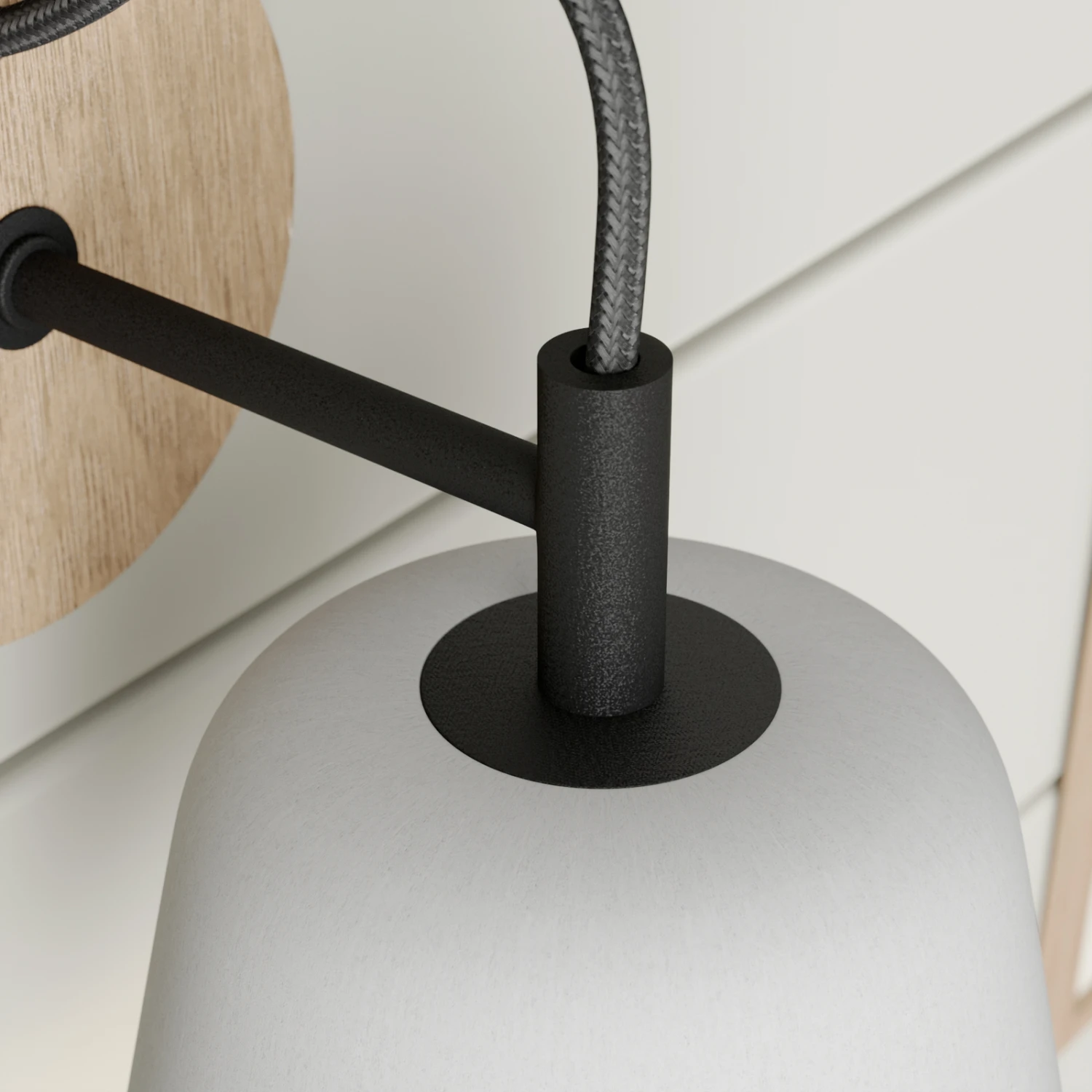 Lucande Kalinda Wandleuchte M. Betonschirm U. Holz 5 Lucande Kalinda Wandleuchte M. Betonschirm U. Holz – Bild 5