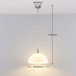 Lucande Lourenco Opalglas-Pendellampe, 35 Cm 12 Lucande Lourenco Opalglas-Pendellampe, 35 Cm -Lucande 9624537 3