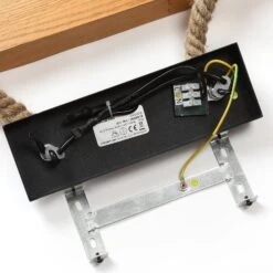 Lucande Hakona Holz-Hängeleuchte, 4 Betonschirme -Lucande 9624810 7