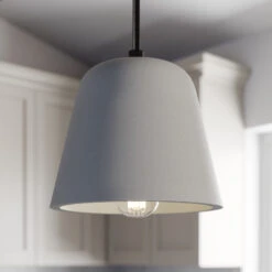 Lucande Hakona Holz-Hängeleuchte, 4 Betonschirme -Lucande 9624810 8