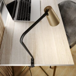 Lucande Angelina Klemmleuchte, Messing-gold -Lucande 9624859 4