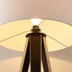 Lucande Bodhi Tripod-Stehleuchte, Zylinder, Weiß -Lucande 9626223 6