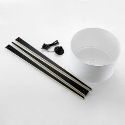 Lucande Bodhi Tripod-Stehleuchte, Zylinder, Weiß -Lucande 9626223 7