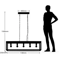 Lucande Sedrik Hängelampe, Fünfflammig -Lucande 9626242 6
