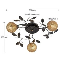 Lucande Evory Deckenleuchte, Rund, 3-fl. -Lucande 9626375 6