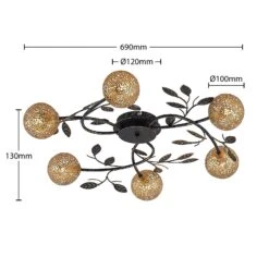 Lucande Evory Deckenleuchte, Rund, 6-fl. -Lucande 9626376 6