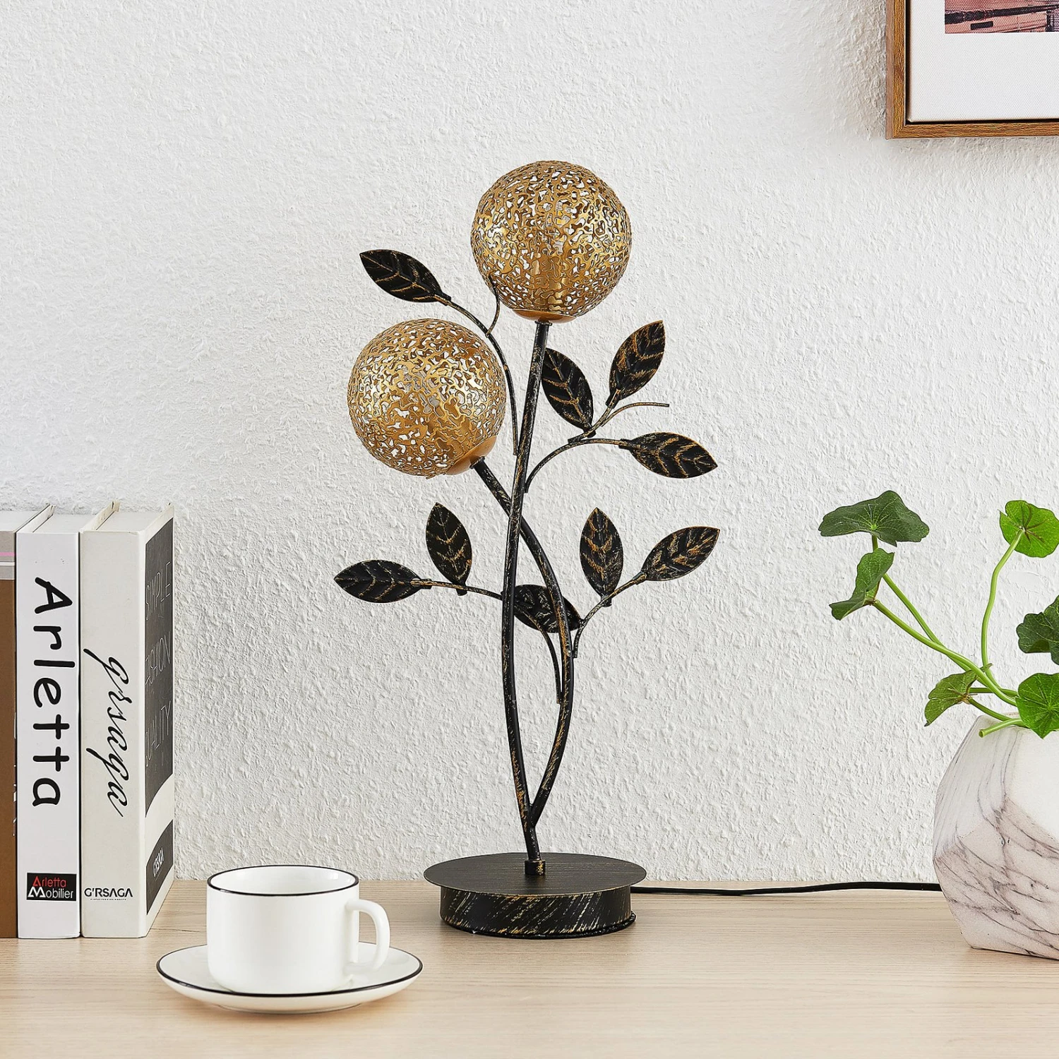 Lucande Evory Tischleuchte, Zweiflammig 3 Lucande Evory Tischleuchte, Zweiflammig – Bild 3