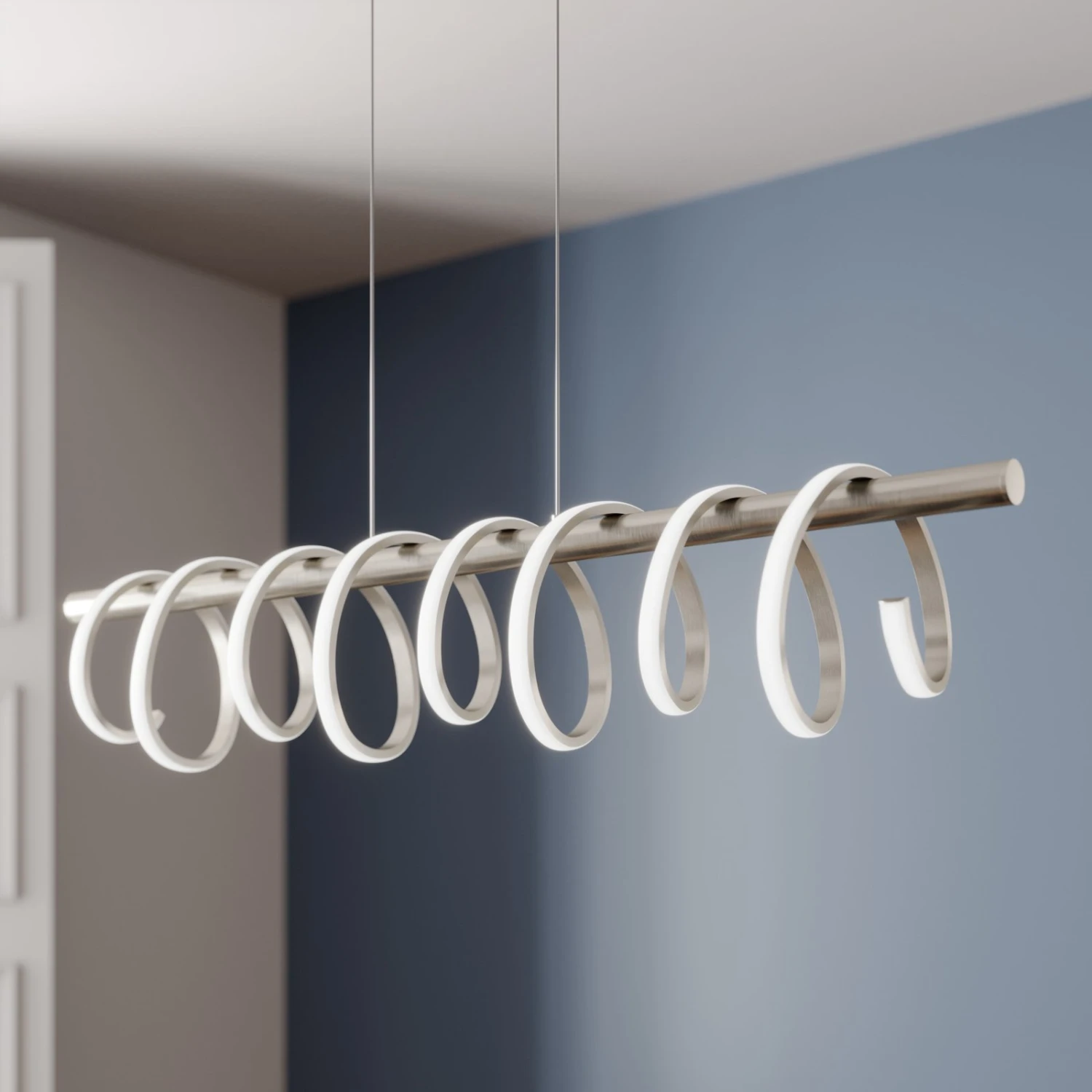 Lucande Milora LED-Pendelleuchte, Nickel 3 Lucande Milora LED-Pendelleuchte, Nickel – Bild 3