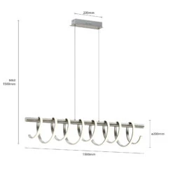 Lucande Milora LED-Pendelleuchte, Nickel 15 Lucande Milora LED-Pendelleuchte, Nickel -Lucande 9626396 6