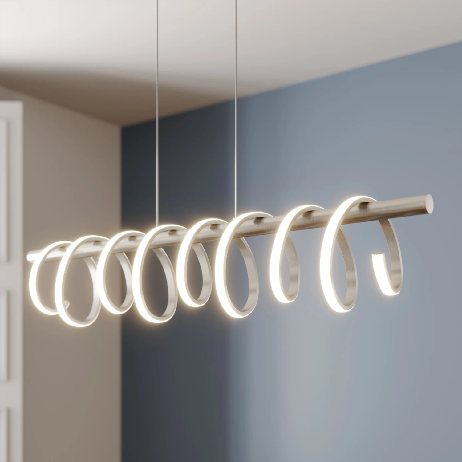 Lucande Milora LED-Pendelleuchte, Nickel 1 Lucande Milora LED-Pendelleuchte, Nickel