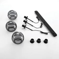 Lucande Ably Hängeleuchte, Rauchglas, Dreiflammig -Lucande 9626472 8