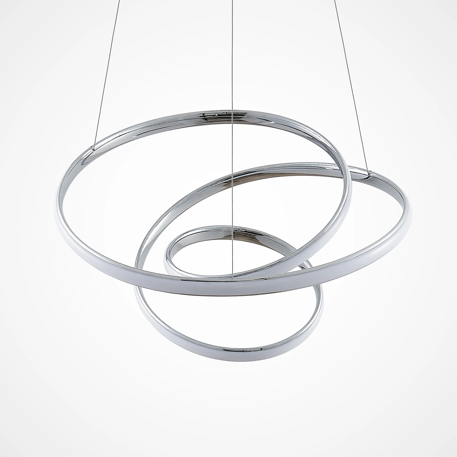 Lucande Sakina LED-Hängeleuchte Chrom Ø 58 Cm 4 Lucande Sakina LED-Hängeleuchte Chrom Ø 58 Cm – Bild 4