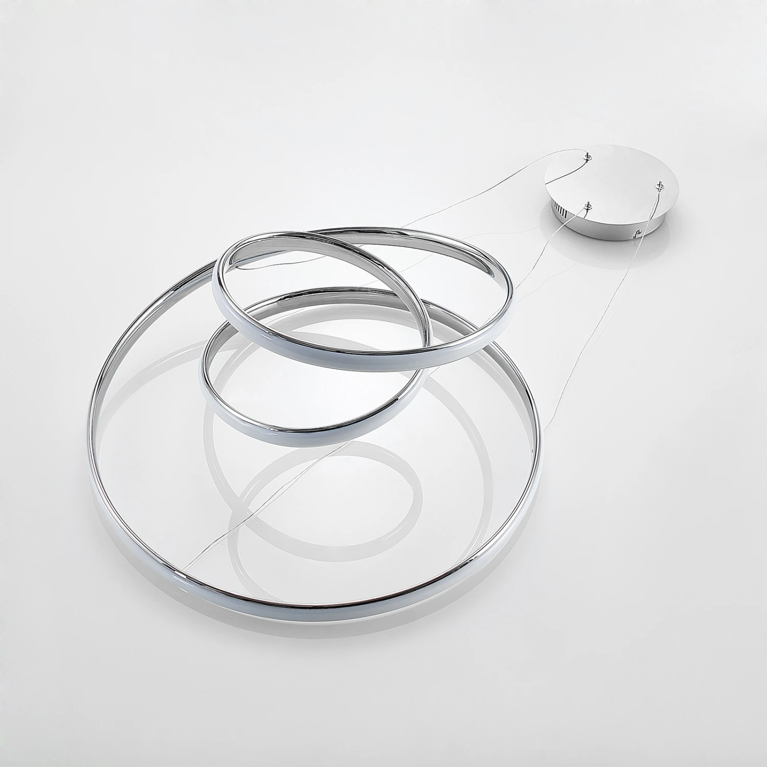 Lucande Sakina LED-Hängeleuchte Chrom Ø 58 Cm 8 Lucande Sakina LED-Hängeleuchte Chrom Ø 58 Cm – Bild 8