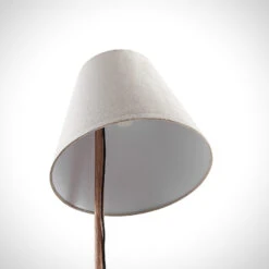 Lucande Jinda Stehlampe, Holzgestell, Samt Grau -Lucande 9627082 5