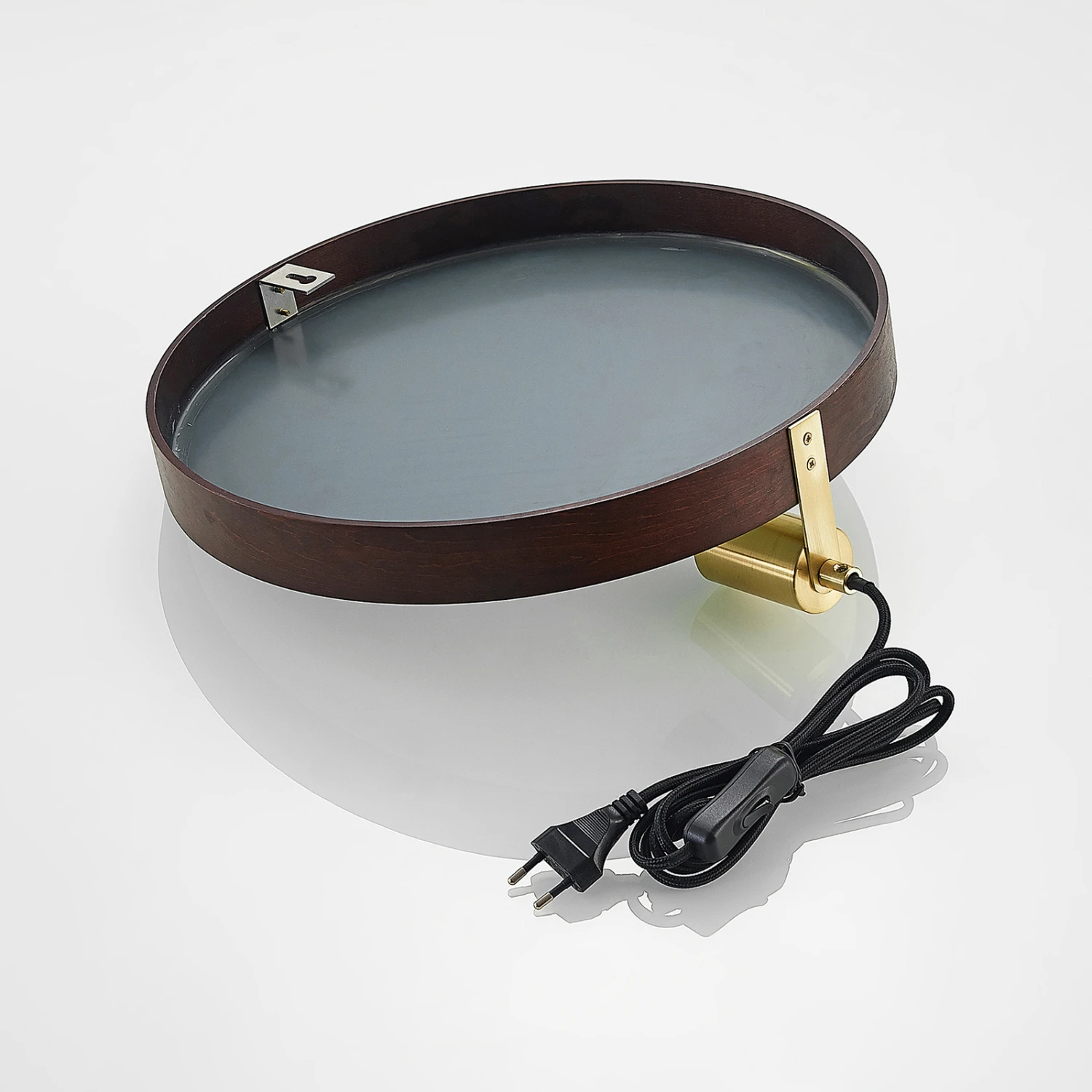 Lucande Lumani Wandleuchte Mit Spiegel, Braun 9 Lucande Lumani Wandleuchte Mit Spiegel, Braun – Bild 9