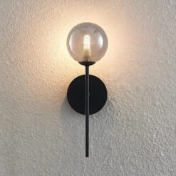 Lucande Wynona Wandleuchte, 1-fl. Schwarz -Lucande 9627295 6