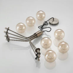 Lucande Wynona Pendelleuchte, 7-fl. Altmessing -Lucande 9627304 7