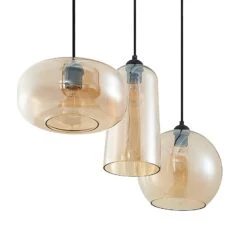 Lucande Wilja Hängeleuchte, Dreiflammig, Amber -Lucande 9627334 5