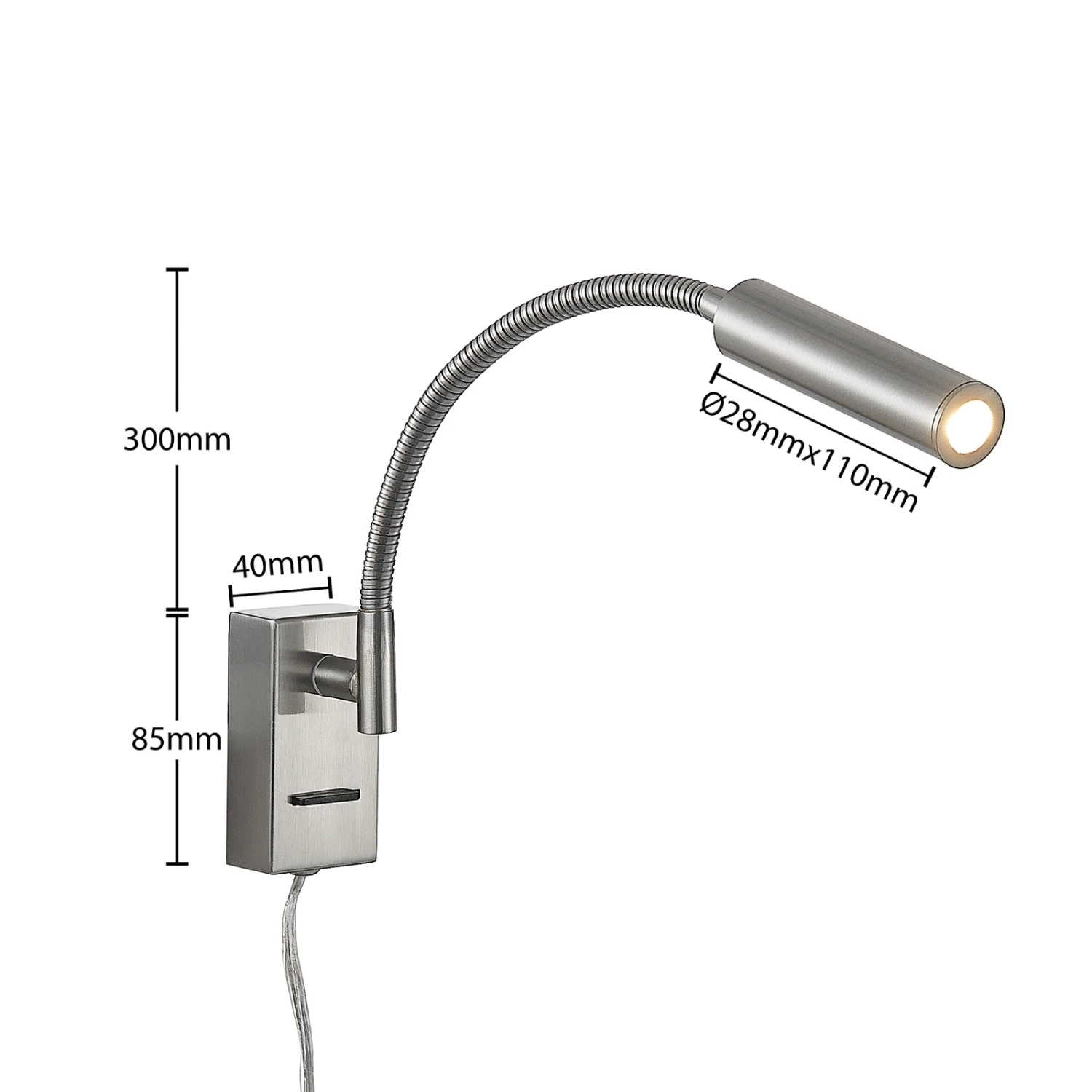 Lucande Anaella LED-Wandleuchte, Nickel, 47 Cm 5 Lucande Anaella LED-Wandleuchte, Nickel, 47 Cm – Bild 5