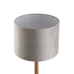 Lucande Heily Stehleuchte, Holz, Rund 35 Cm, Grau -Lucande 9627527 5