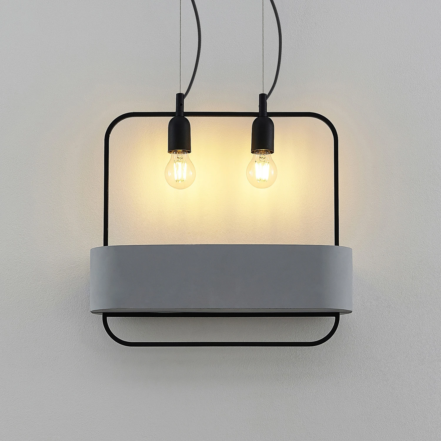 Lucande Teona Hängeleuchte Mit Beton, Zweiflammig 5 Lucande Teona Hängeleuchte Mit Beton, Zweiflammig – Bild 5