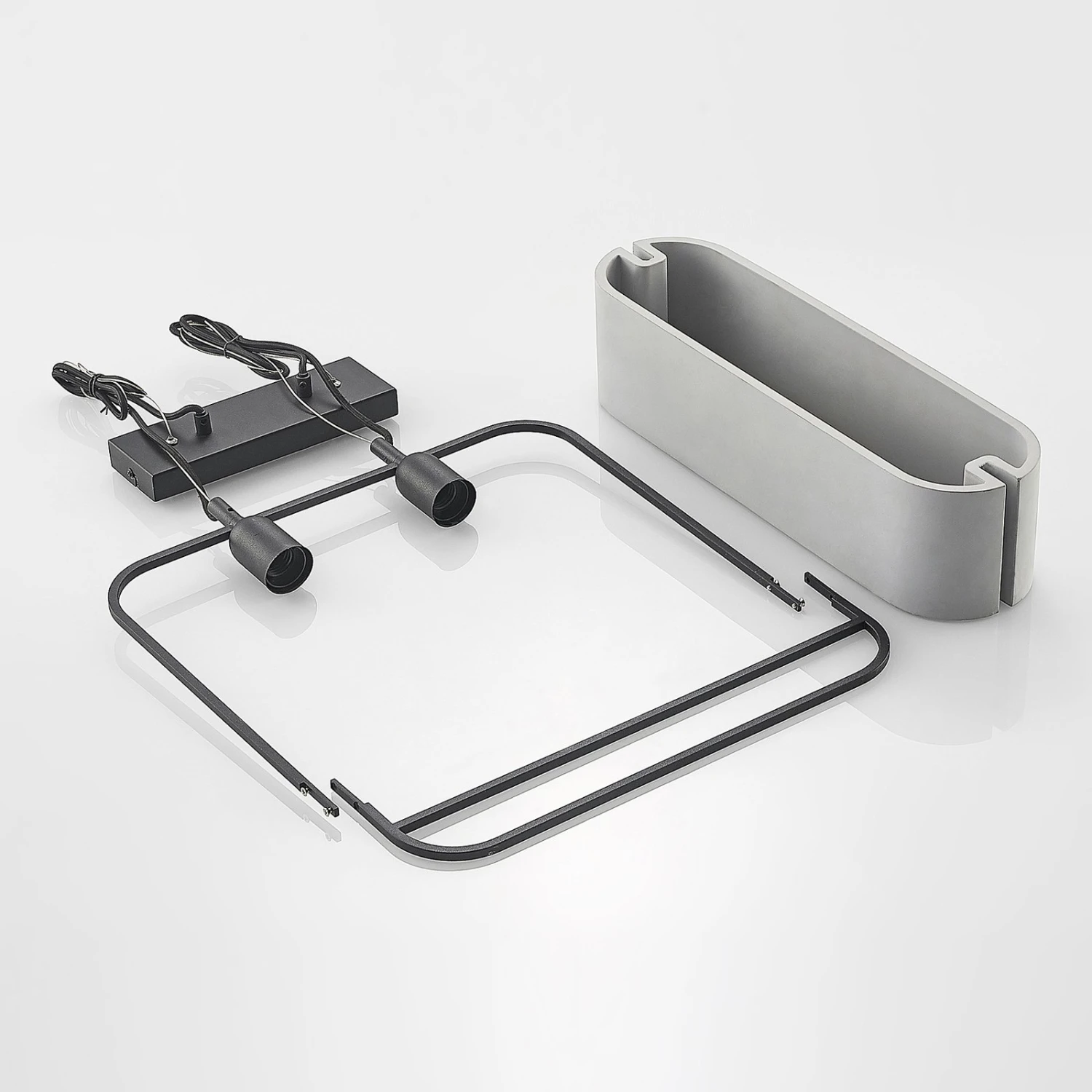 Lucande Teona Hängeleuchte Mit Beton, Zweiflammig 8 Lucande Teona Hängeleuchte Mit Beton, Zweiflammig – Bild 8