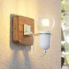 Lucande Becky Holz-Wandspot, Einflammig, Weiß