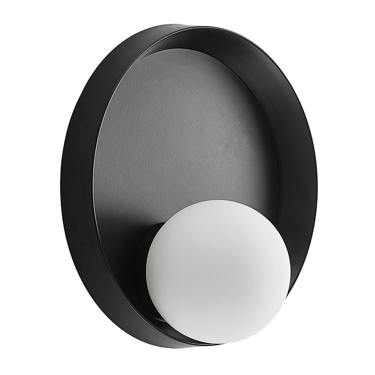 Lucande Andelina Wandleuchte, Rund, Schwarz 3 Lucande Andelina Wandleuchte, Rund, Schwarz – Bild 3