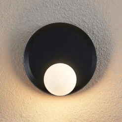 Lucande Andelina Wandleuchte, Rund, Schwarz 14 Lucande Andelina Wandleuchte, Rund, Schwarz -Lucande 9627767 5