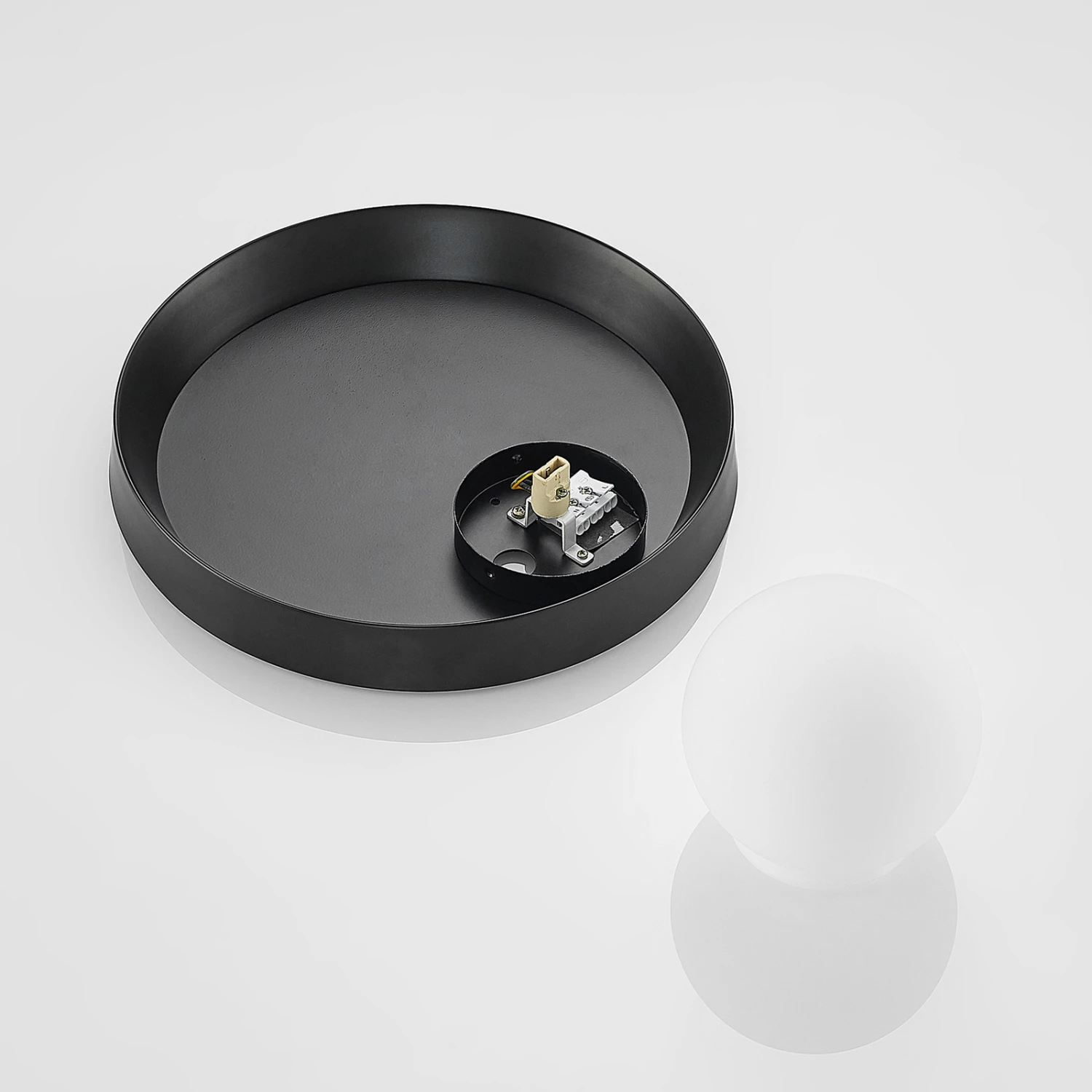 Lucande Andelina Wandleuchte, Rund, Schwarz 9 Lucande Andelina Wandleuchte, Rund, Schwarz – Bild 9