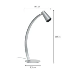 Lucande Velanoris Tischlampe, Alu Gebürstet -Lucande 9627804 4