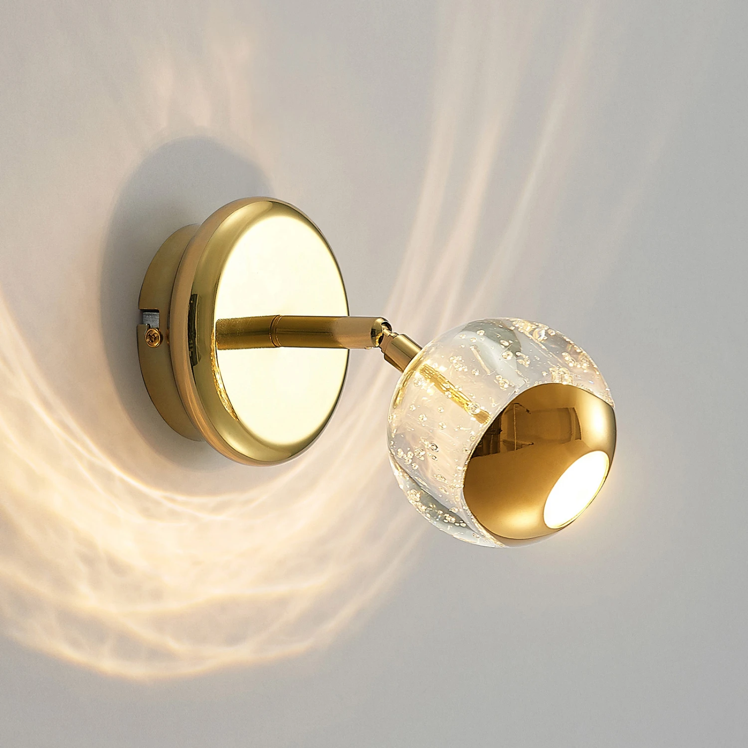 Lucande Kilio LED-Strahler Mit Glasschirm, Gold 7 Lucande Kilio LED-Strahler Mit Glasschirm, Gold – Bild 7