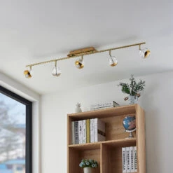 Lucande Kilio LED-Deckenstrahler, 5-flammig, Gold -Lucande 9627952 2