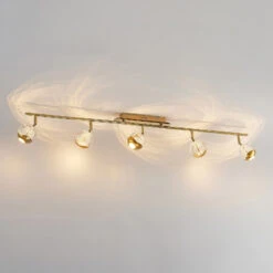 Lucande Kilio LED-Deckenstrahler, 5-flammig, Gold -Lucande 9627952 5