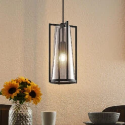 Lucande Rufina Pendellampe, Rauchglas, Einflammig