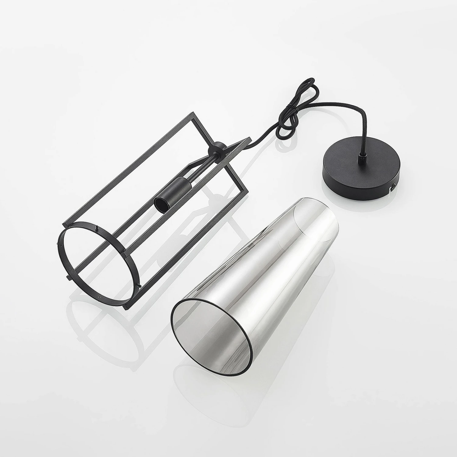 Lucande Rufina Pendellampe, Rauchglas, Einflammig 10 Lucande Rufina Pendellampe, Rauchglas, Einflammig – Bild 10