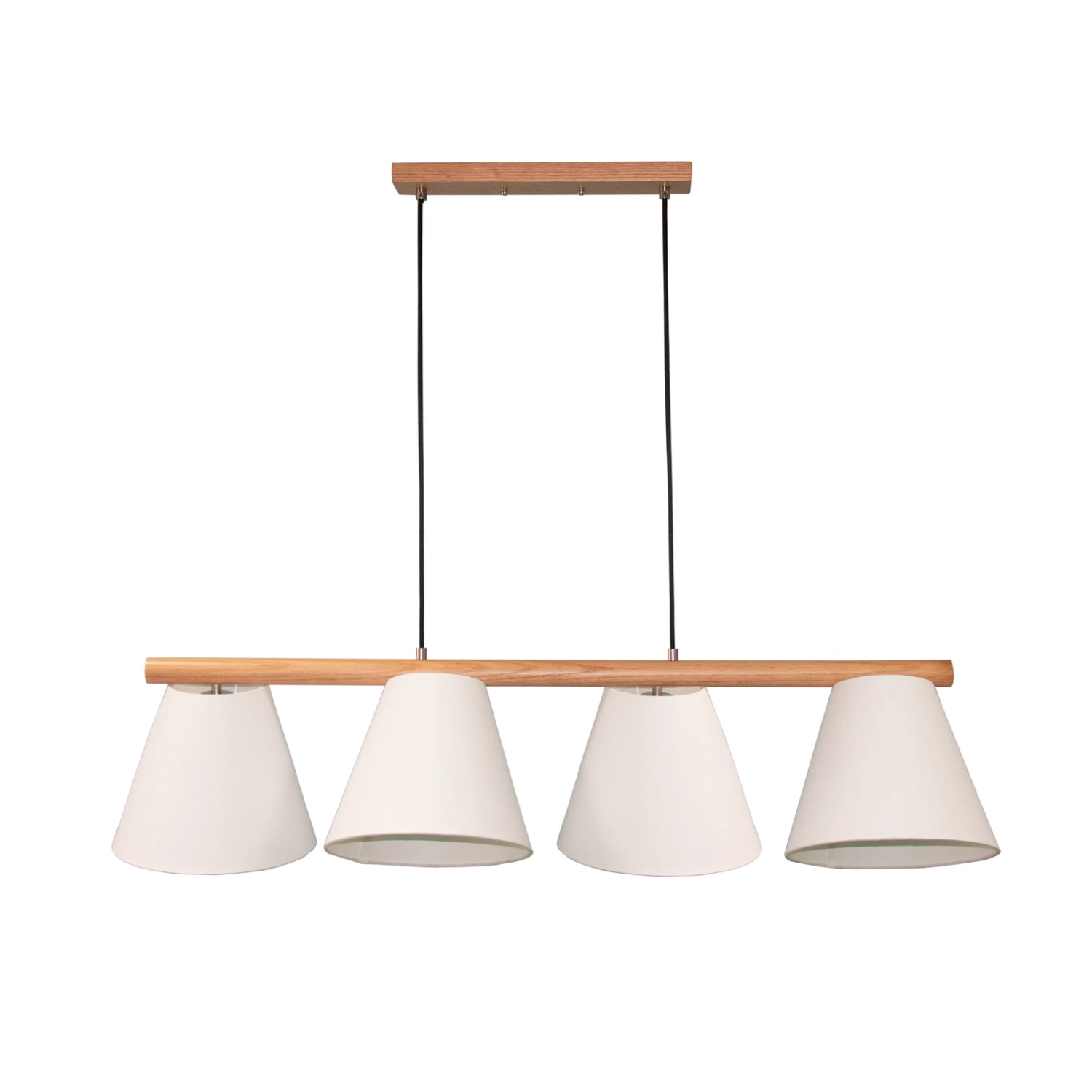 Lucande Jinda Hängeleuchte, Holz, Stoff Weiß 1 Lucande Jinda Hängeleuchte, Holz, Stoff Weiß