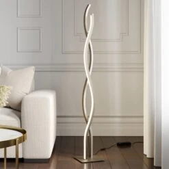 Lucande Mairia LED-Stehleuchte,Wellenform