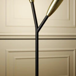 Lucande Carlea Tischlampe, 2-fl., Schwarz-messing -Lucande 9639201 4