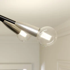 Lucande Carlea Deckenlampe, 4-fl. Schwarz-nickel -Lucande 9639208 4