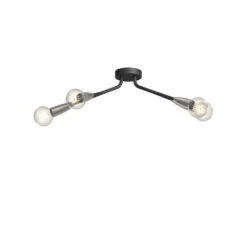 Lucande Carlea Deckenlampe, 4-fl. Schwarz-nickel -Lucande 9639208 5