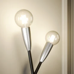 Lucande Carlea Wandlampe, 2-fl. Schwarz-nickel -Lucande 9639214 4