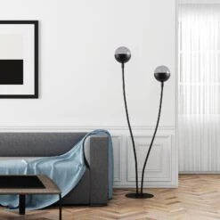 Lucande Dustian Stehleuchte, 2-flammig -Lucande 9639216 2