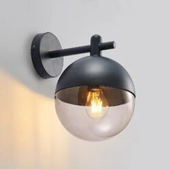 Lucande Dustian Wandleuchte, Glaskugel -Lucande 9639218 4