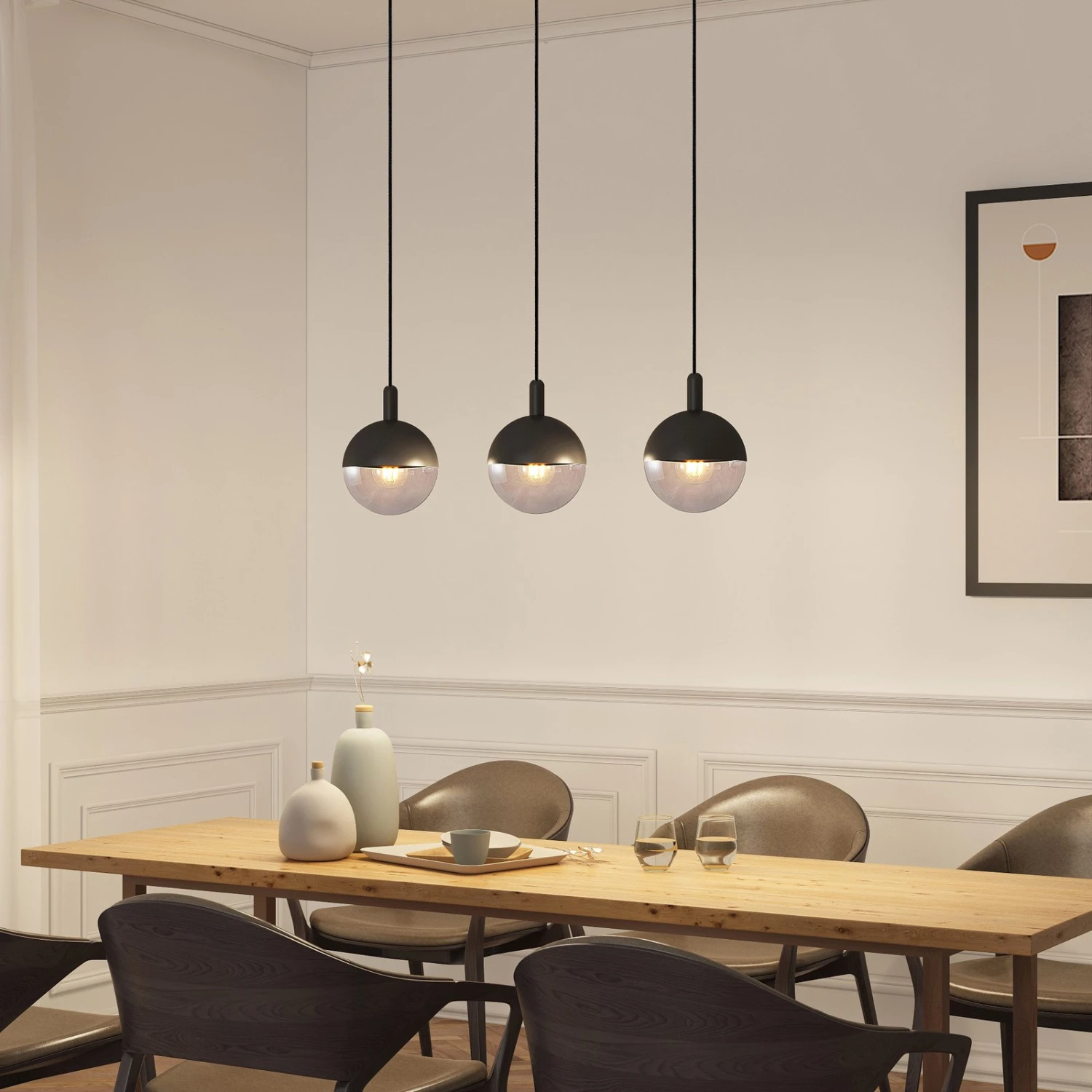 Lucande Dustian Hängeleuchte, 3-fl., 90 Cm 2 Lucande Dustian Hängeleuchte, 3-fl., 90 Cm – Bild 2