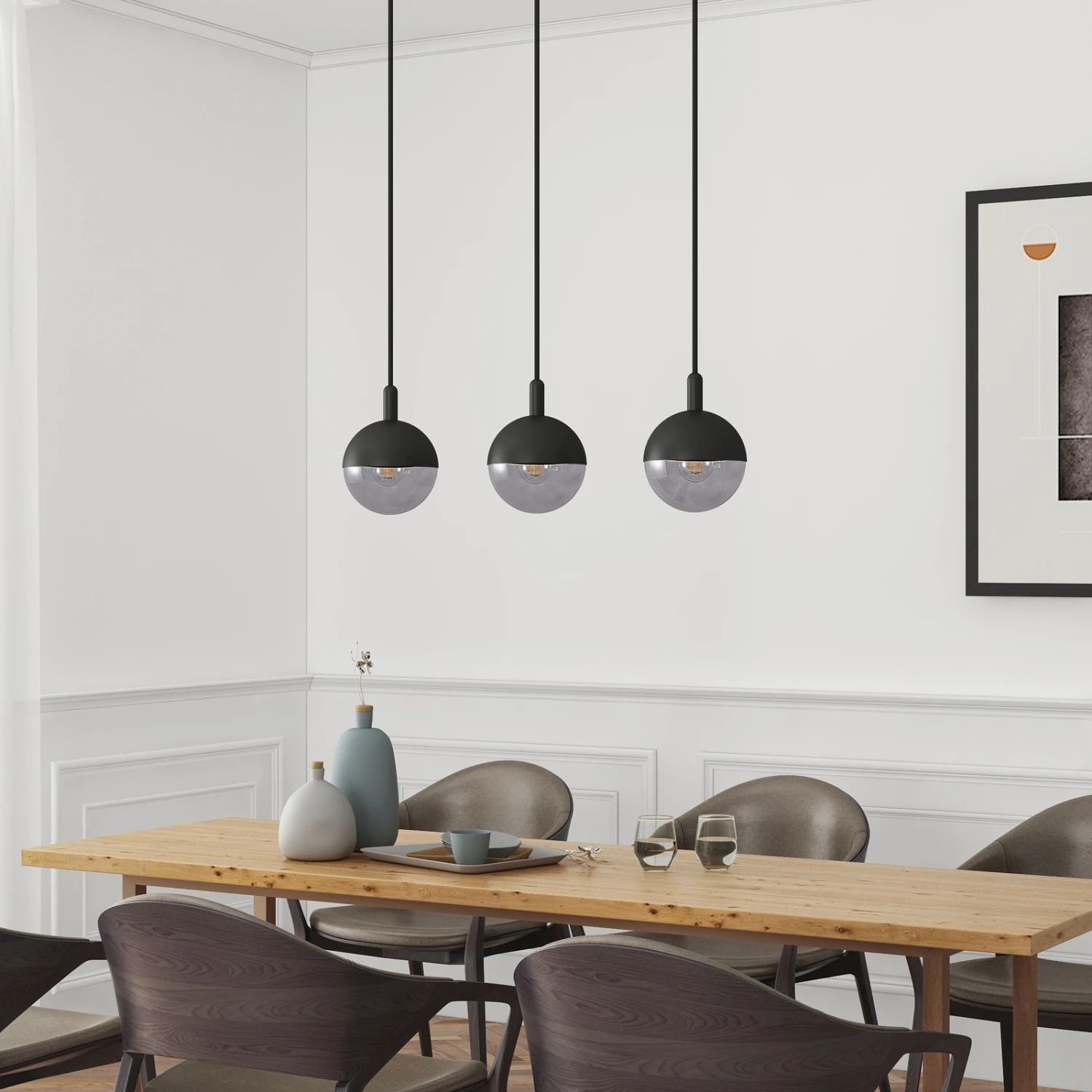 Lucande Dustian Hängeleuchte, 3-fl., 90 Cm 3 Lucande Dustian Hängeleuchte, 3-fl., 90 Cm – Bild 3