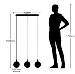 Lucande Dustian Hängeleuchte, 3-fl., 90 Cm 15 Lucande Dustian Hängeleuchte, 3-fl., 90 Cm -Lucande 9639220 6
